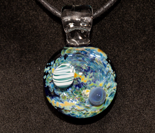 Galaxy Space Pendant | Cosmic Glass Jewelry | Handmade Celestial Necklace | NASA-Inspired Art Gift | Unique Glass Pendants
