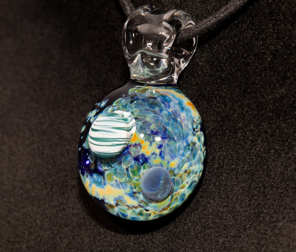 Galaxy Space Pendant | Cosmic Glass Jewelry | Handmade Celestial Necklace | NASA-Inspired Art Gift | Unique Glass Pendants