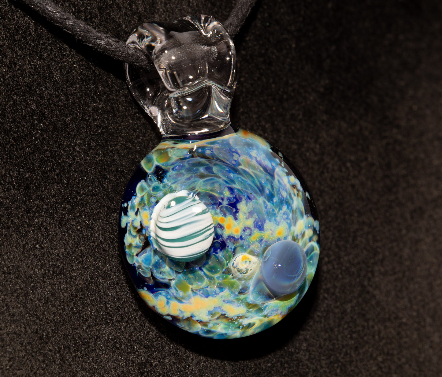 Galaxy Space Pendant | Cosmic Glass Jewelry | Handmade Celestial Necklace | NASA-Inspired Art Gift | Unique Glass Pendants