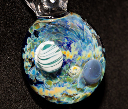 Galaxy Space Pendant | Cosmic Glass Jewelry | Handmade Celestial Necklace | NASA-Inspired Art Gift | Unique Glass Pendants