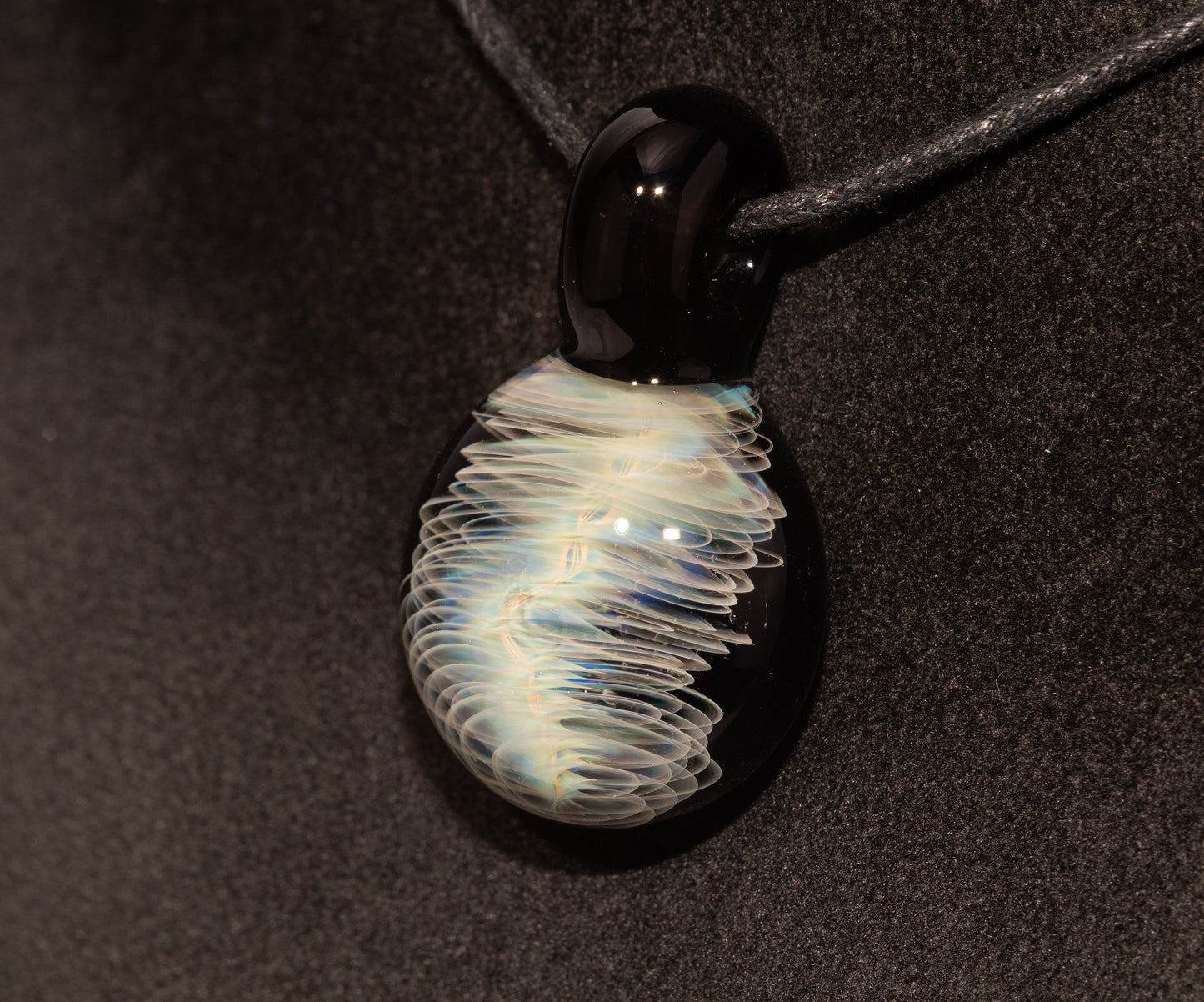 Silver Fumed Spiral Pendant | Tornado Twist Glass Necklace | Storm Chaser Artisan Jewelry | Handblown Borosilicate Art
