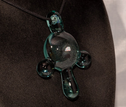 Handblown Opal Pendant | Silver-Striking Glass Amulet Art | Color-Shifting Talisman Borosilicate Gift