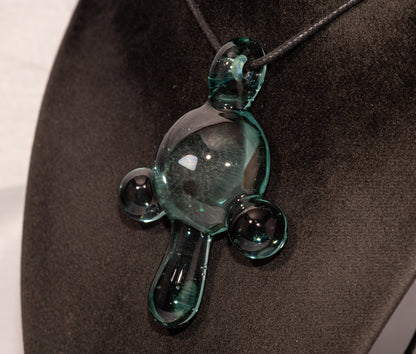 Handblown Opal Pendant | Silver-Striking Glass Amulet Art | Color-Shifting Talisman Borosilicate Gift