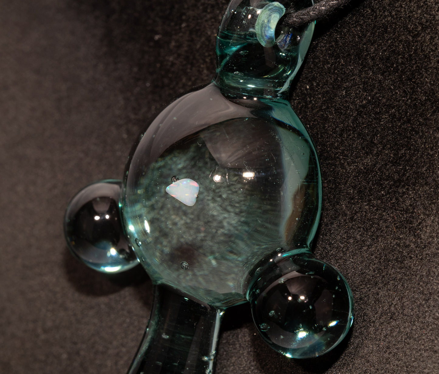 Handblown Opal Pendant | Silver-Striking Glass Amulet Art | Color-Shifting Talisman Borosilicate Gift