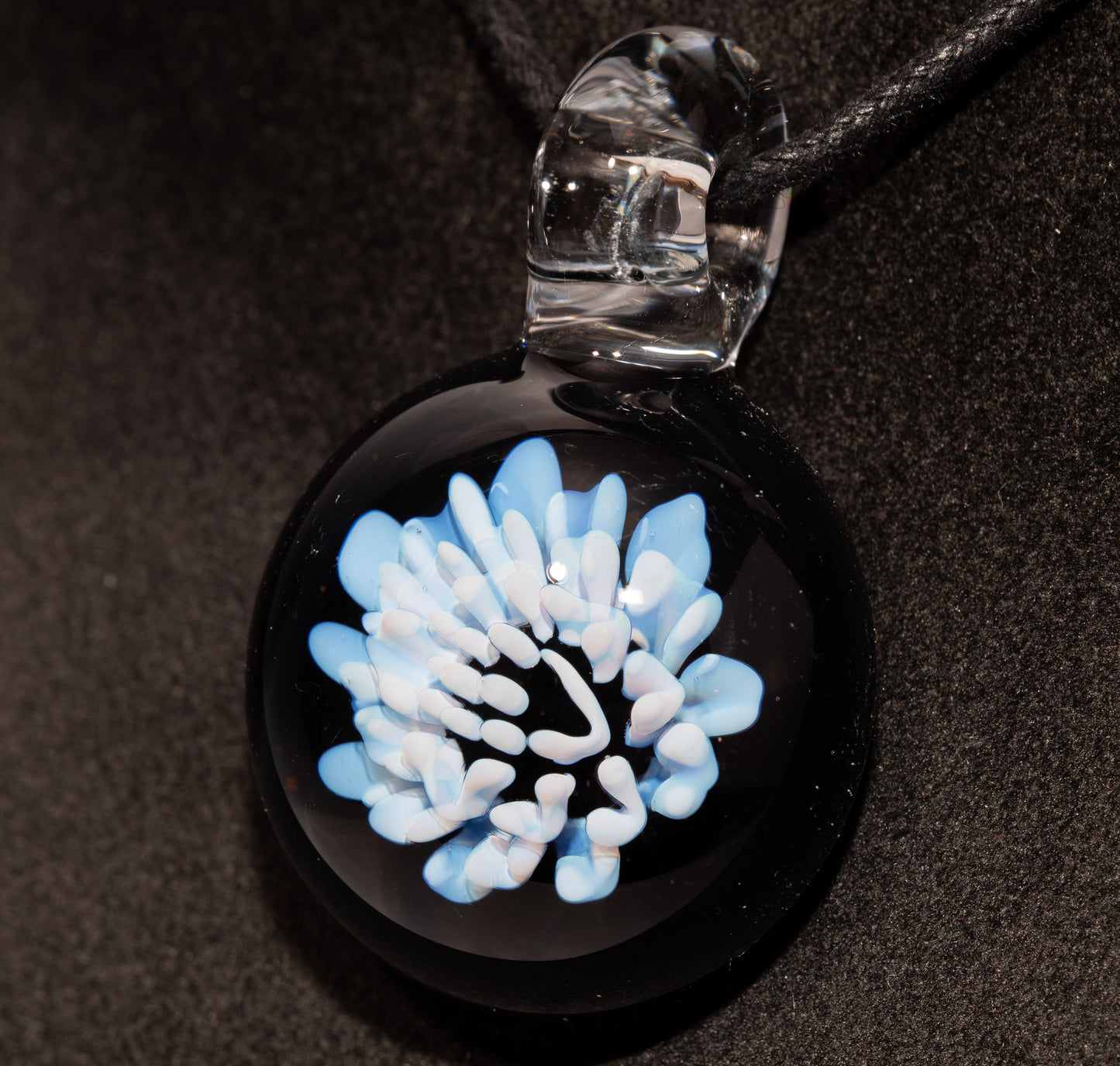 Dahlia Flower Glass Pendant Handmade Necklace Artisan Jewelry Collector Art Gift