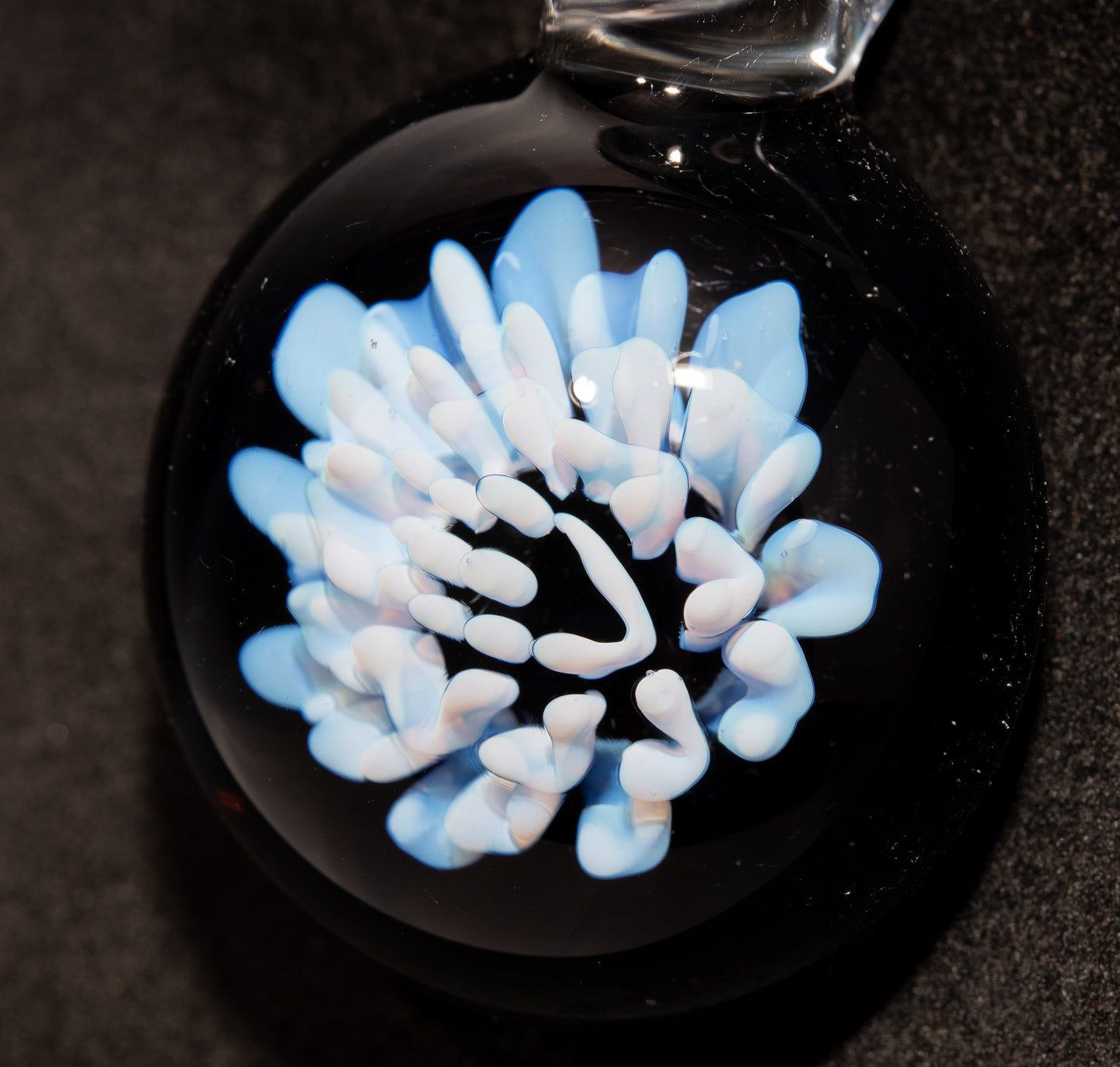 Dahlia Flower Glass Pendant Handmade Necklace Artisan Jewelry Collector Art Gift