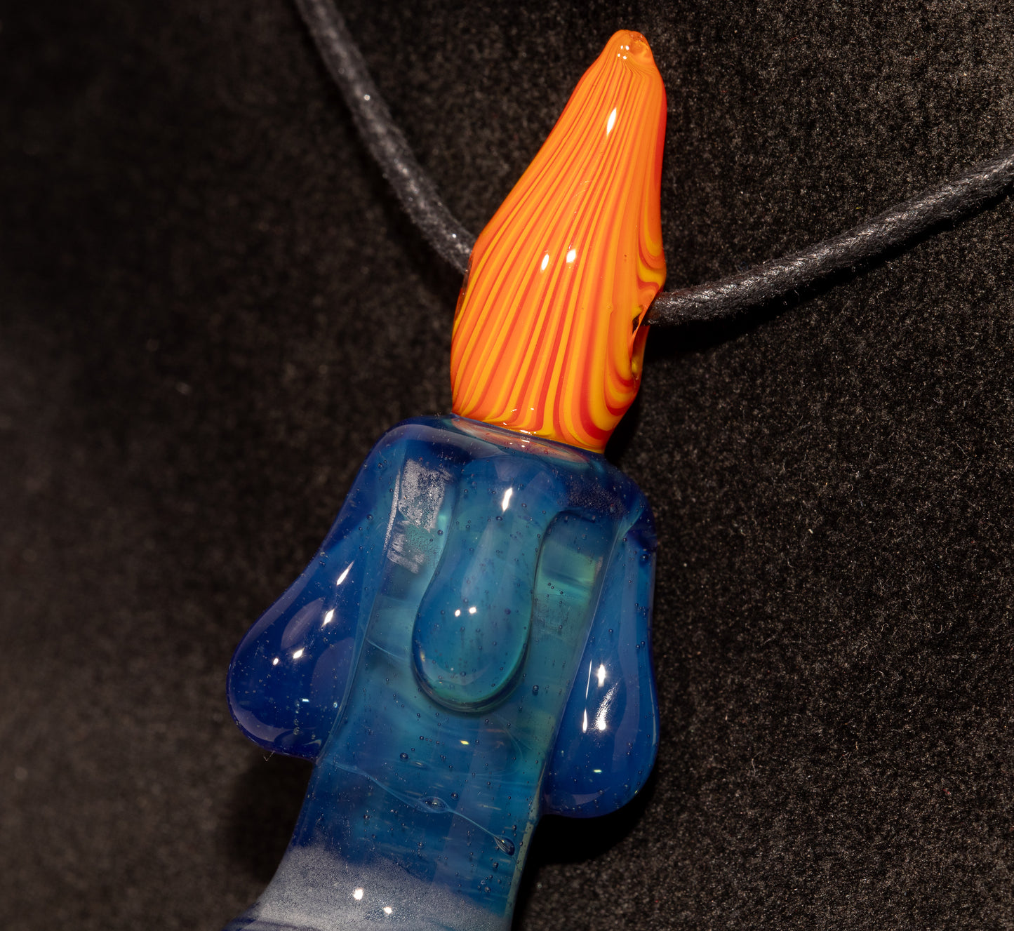 Golden Candlelight Pendant | Wax Drip Glass Necklace | Fall Fire Jewelry | Cozy Autumn Accessory Gift