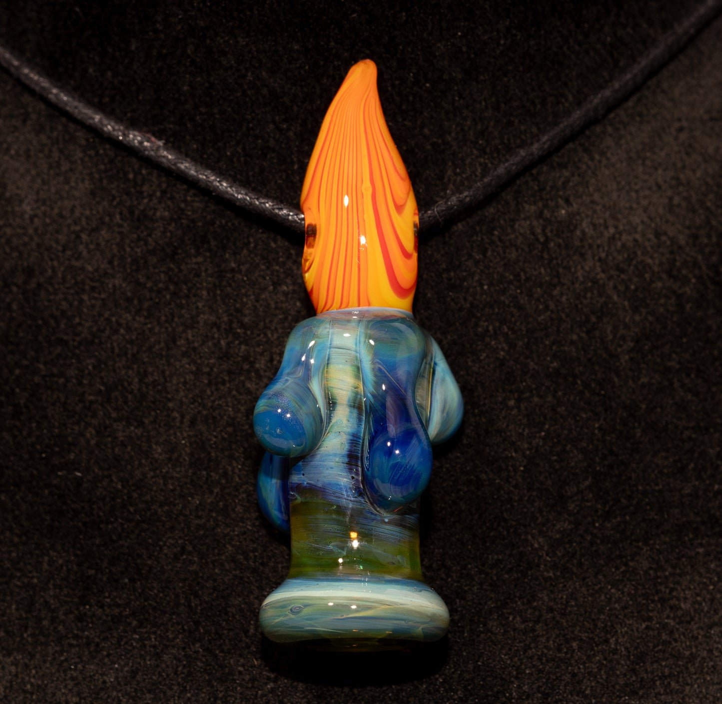 Flickering Flame Glass Pendant | Wax Drip Candle Necklace | Cozy Firelight Jewelry | Fall Season Gift Idea