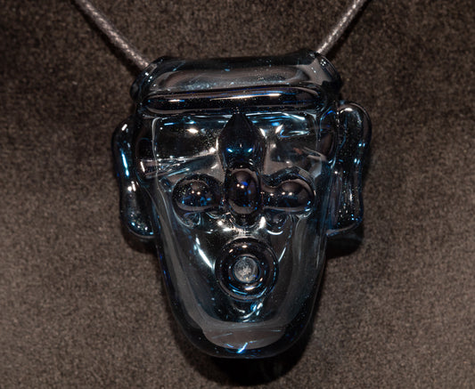 Artisan Glass Tiki Pendant | Beach Paradise Inspired Jewelry | Handcrafted Tropical Necklace