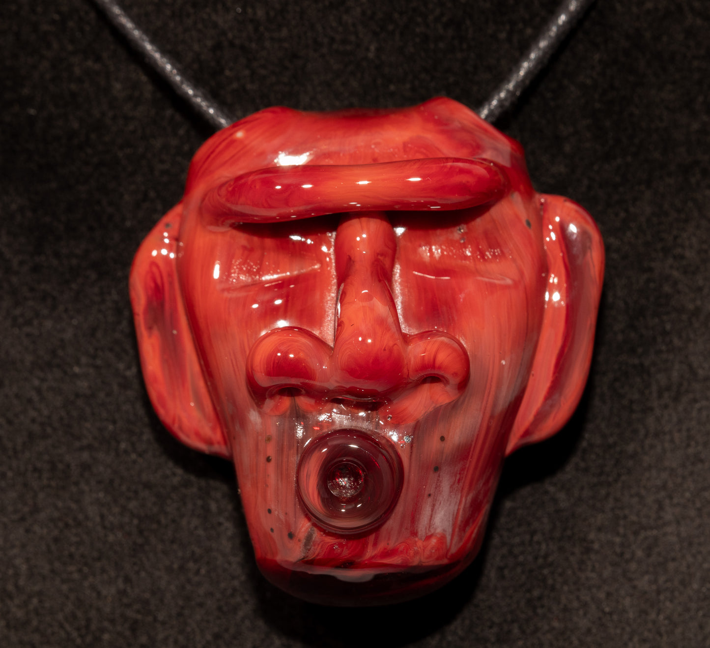 Hollow Glass Tiki Pendant | Handmade Island Spirit Necklace | Ocean Breeze & Palm Tree Jewelry