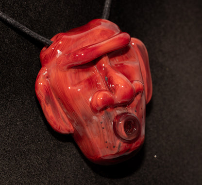 Hollow Glass Tiki Pendant | Handmade Island Spirit Necklace | Ocean Breeze & Palm Tree Jewelry