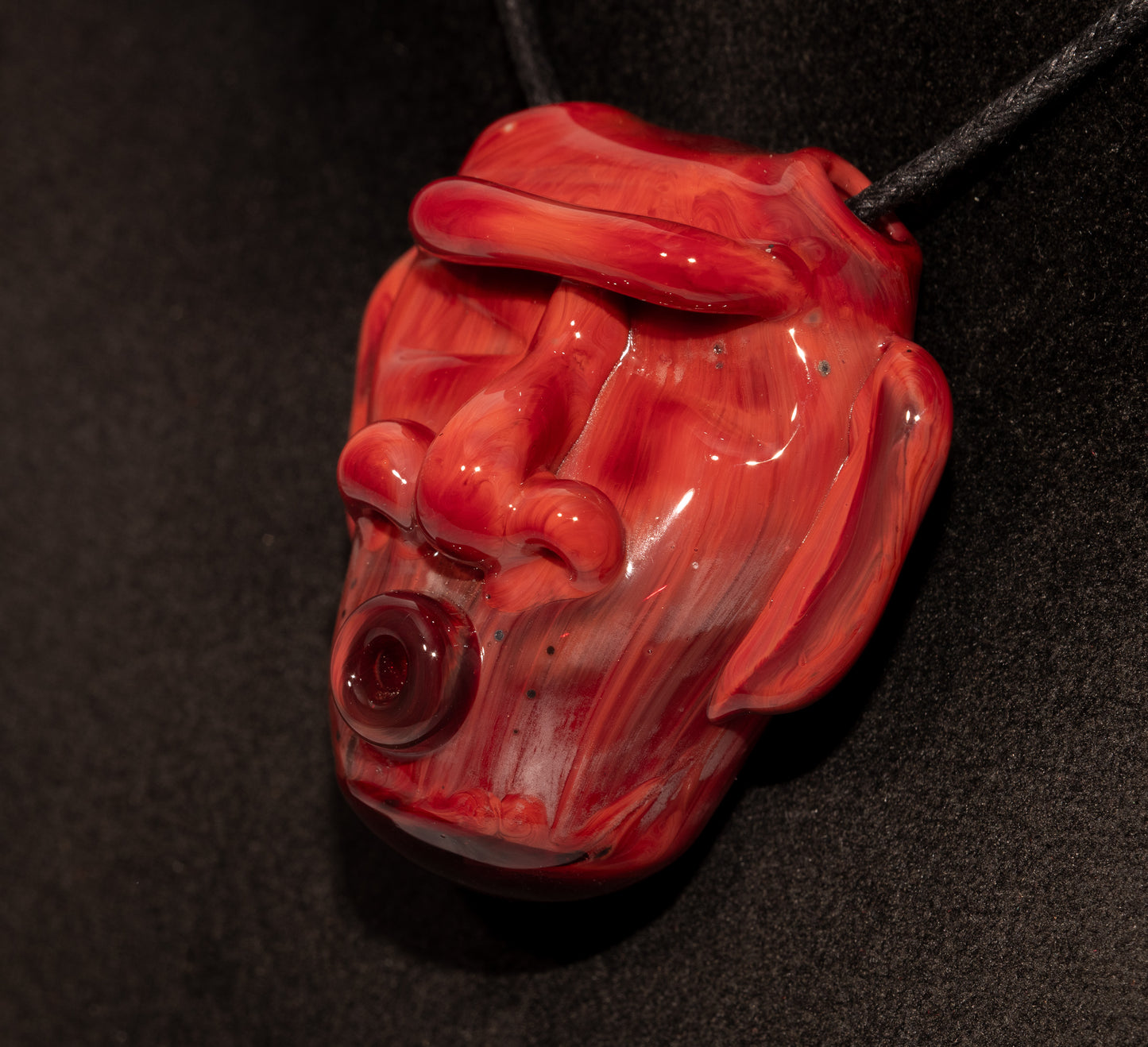 Hollow Glass Tiki Pendant | Handmade Island Spirit Necklace | Ocean Breeze & Palm Tree Jewelry