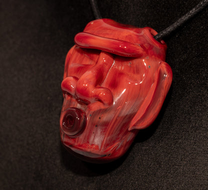 Hollow Glass Tiki Pendant | Handmade Island Spirit Necklace | Ocean Breeze & Palm Tree Jewelry