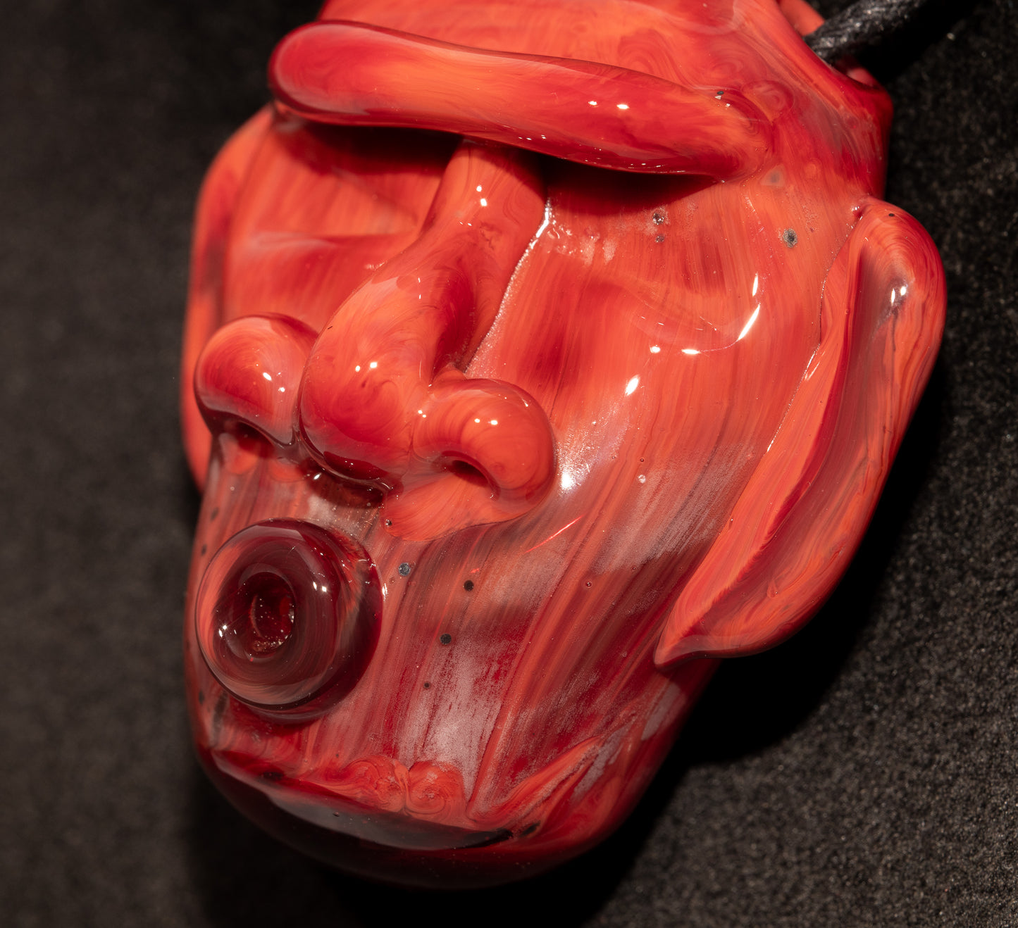 Hollow Glass Tiki Pendant | Handmade Island Spirit Necklace | Ocean Breeze & Palm Tree Jewelry