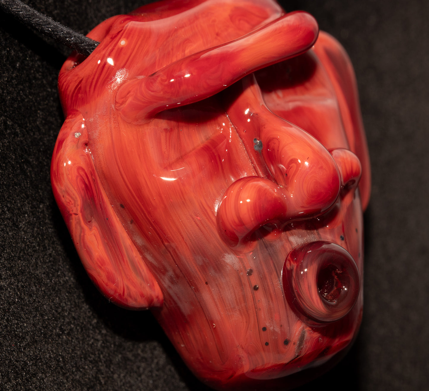 Hollow Glass Tiki Pendant | Handmade Island Spirit Necklace | Ocean Breeze & Palm Tree Jewelry