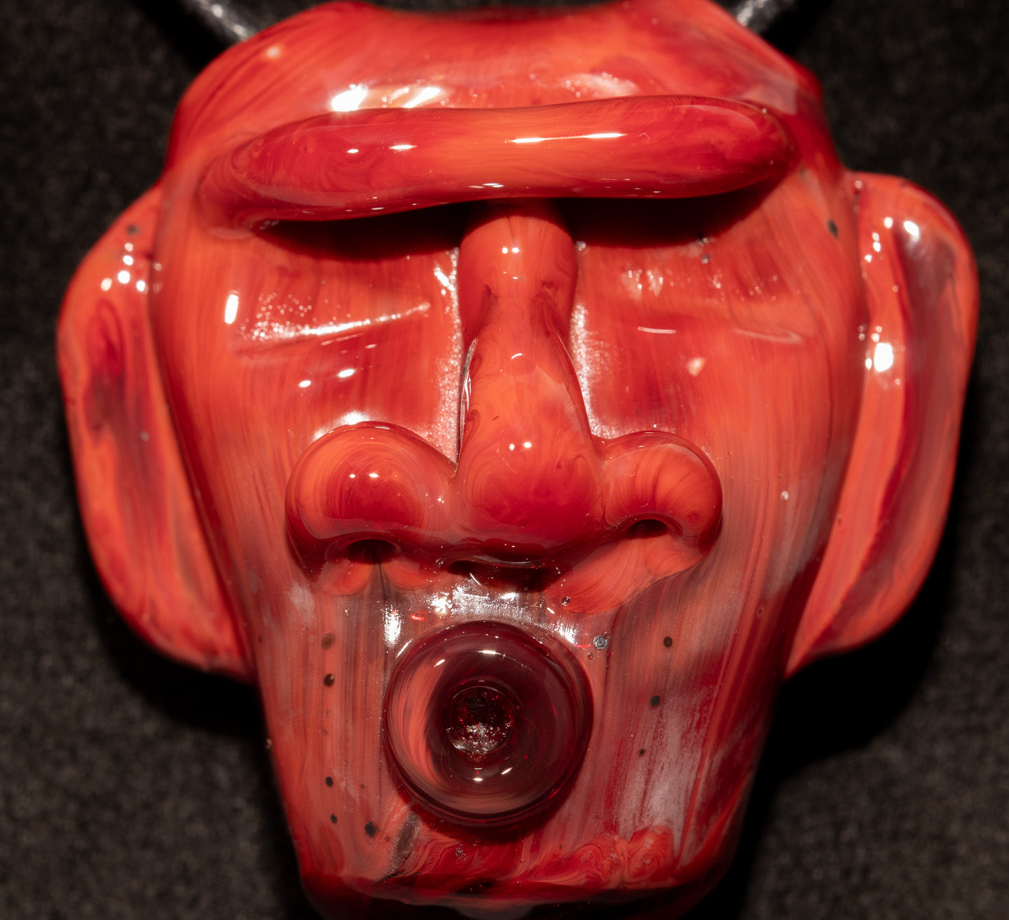 Hollow Glass Tiki Pendant | Handmade Island Spirit Necklace | Ocean Breeze & Palm Tree Jewelry