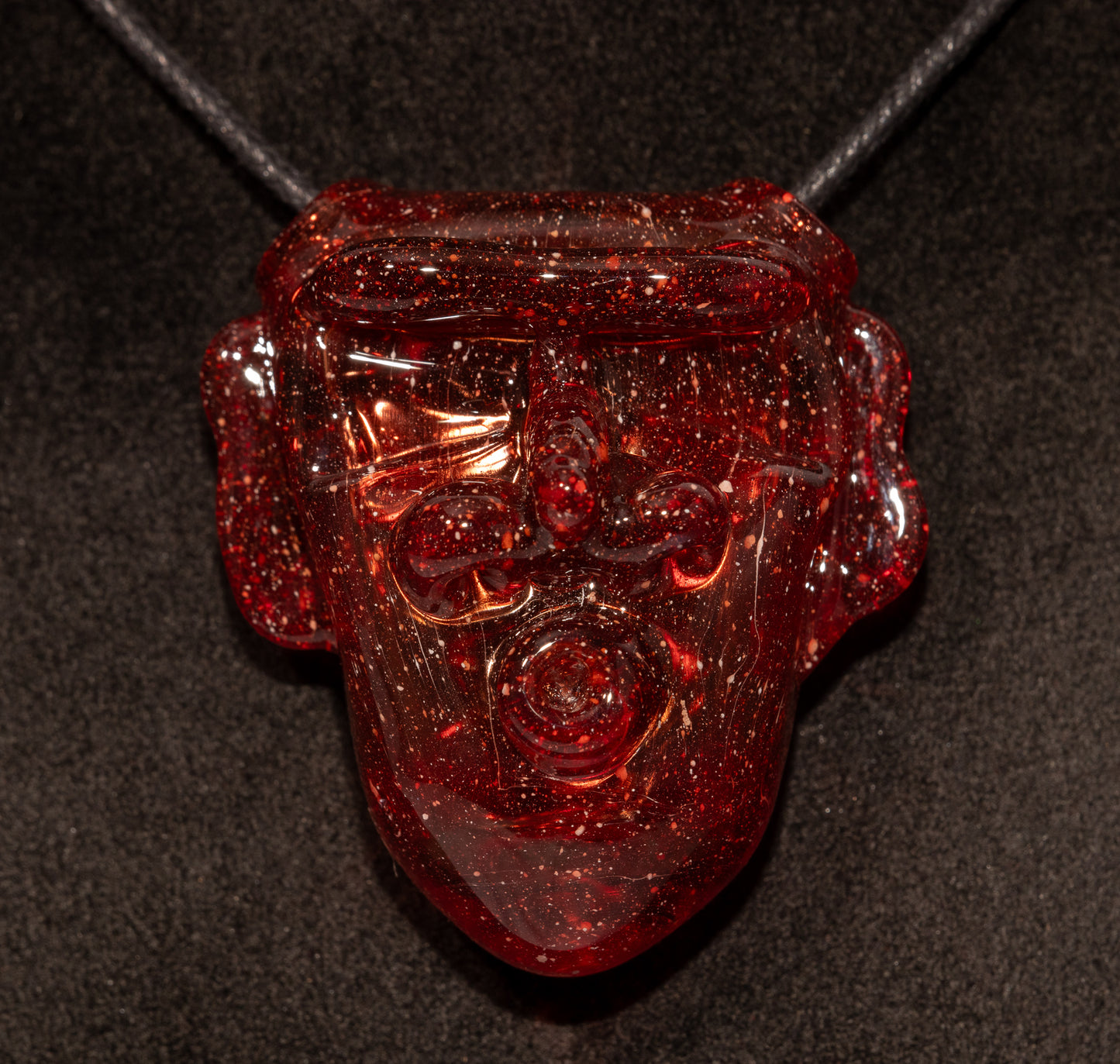 Borosilicate Tiki Necklace | Hand-Sculpted Glass Pendant | Tropical Beach & Sunset Vibes Jewelry