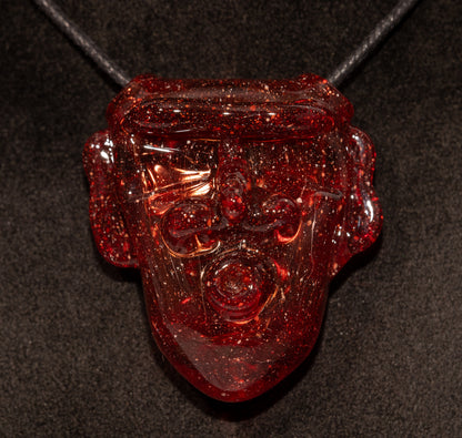 Borosilicate Tiki Necklace | Hand-Sculpted Glass Pendant | Tropical Beach & Sunset Vibes Jewelry