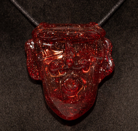 Borosilicate Tiki Necklace | Hand-Sculpted Glass Pendant | Tropical Beach & Sunset Vibes Jewelry