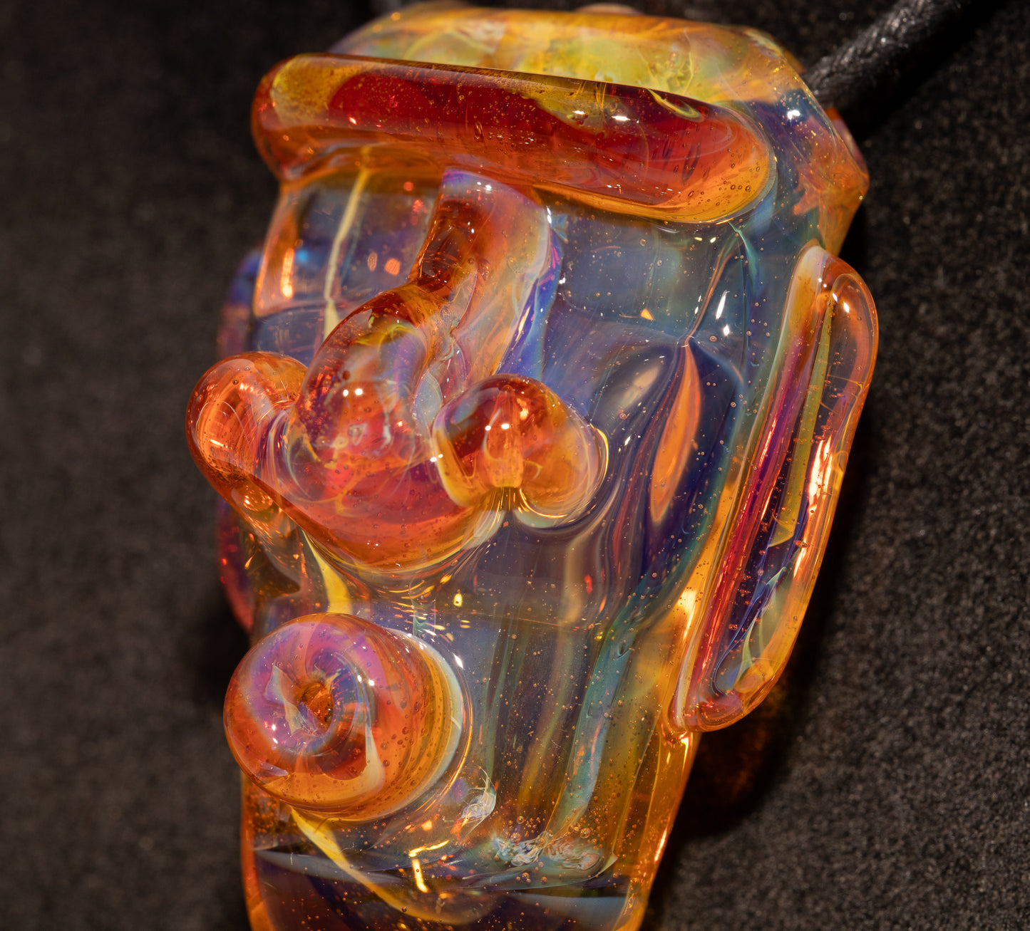 Glass Tiki Pendant | Handcrafted Borosilicate Jewelry | Hollow Sculpted Necklace | Cult of Tiki Talisman  Beach Vibes