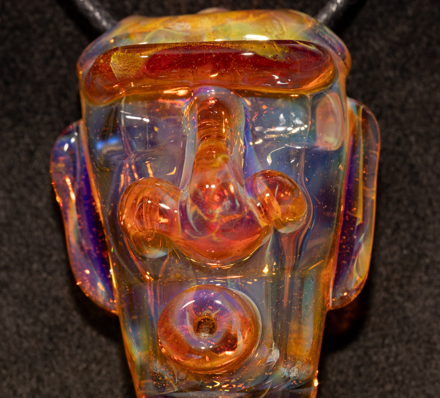 Glass Tiki Pendant | Handcrafted Borosilicate Jewelry | Hollow Sculpted Necklace | Cult of Tiki Talisman  Beach Vibes