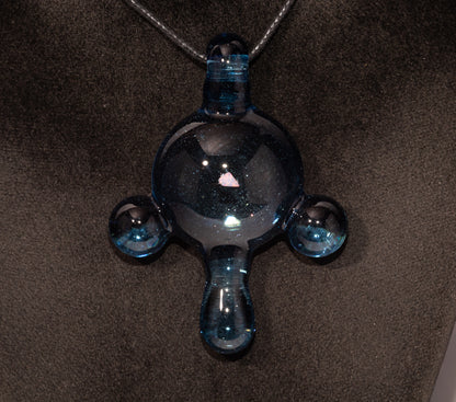 Dancing Light Opal Pendant | Handblown Borosilicate Amulet Glass | Iridescent Talisman Artisan Necklace