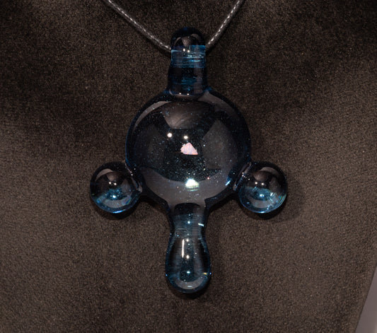 Dancing Light Opal Pendant | Handblown Borosilicate Amulet Glass | Iridescent Talisman Artisan Necklace