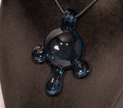 Dancing Light Opal Pendant | Handblown Borosilicate Amulet Glass | Iridescent Talisman Artisan Necklace