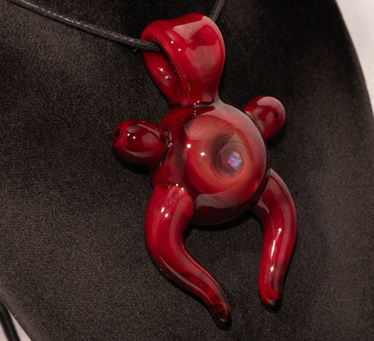 Glass Gaia Pendant | Deep Earth Goddess Talisman | Handblown Borosilicate Amulet of Nurturing Beauty