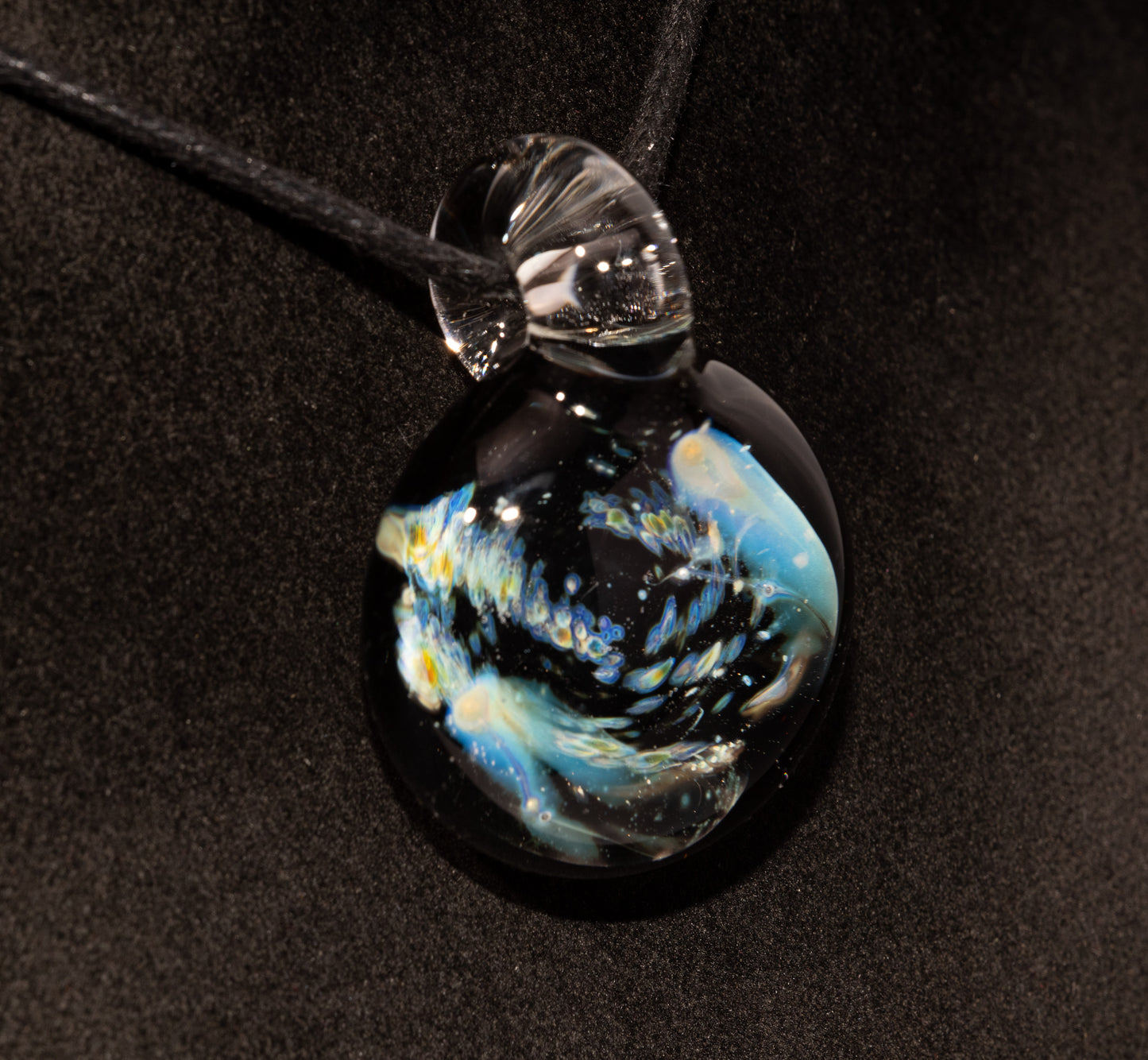 Cosmic Comet Glass Pendant | Space Jewelry | Handmade Galaxy Necklace | Celestial Art Glass | Astronomer Gifts