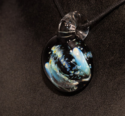 Cosmic Comet Glass Pendant | Space Jewelry | Handmade Galaxy Necklace | Celestial Art Glass | Astronomer Gifts