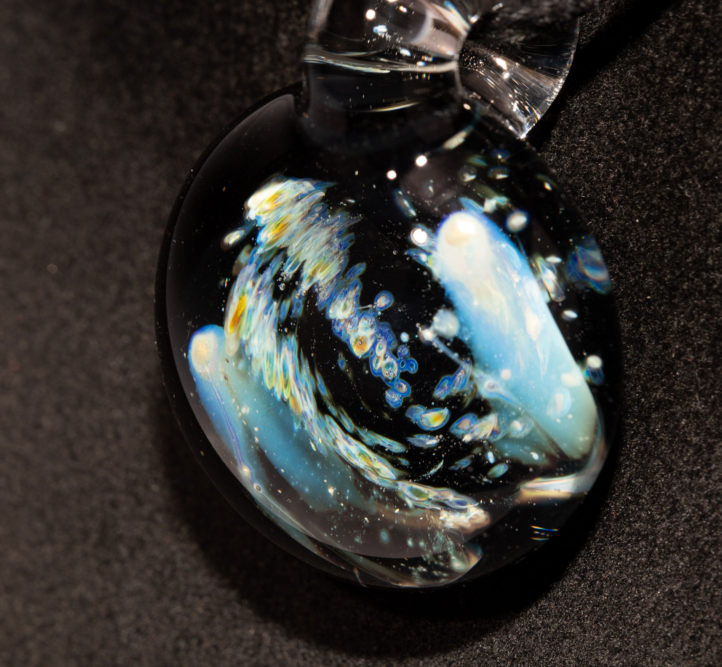 Cosmic Comet Glass Pendant | Space Jewelry | Handmade Galaxy Necklace | Celestial Art Glass | Astronomer Gifts