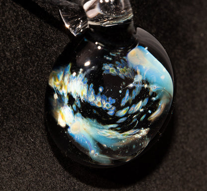 Cosmic Comet Glass Pendant | Space Jewelry | Handmade Galaxy Necklace | Celestial Art Glass | Astronomer Gifts