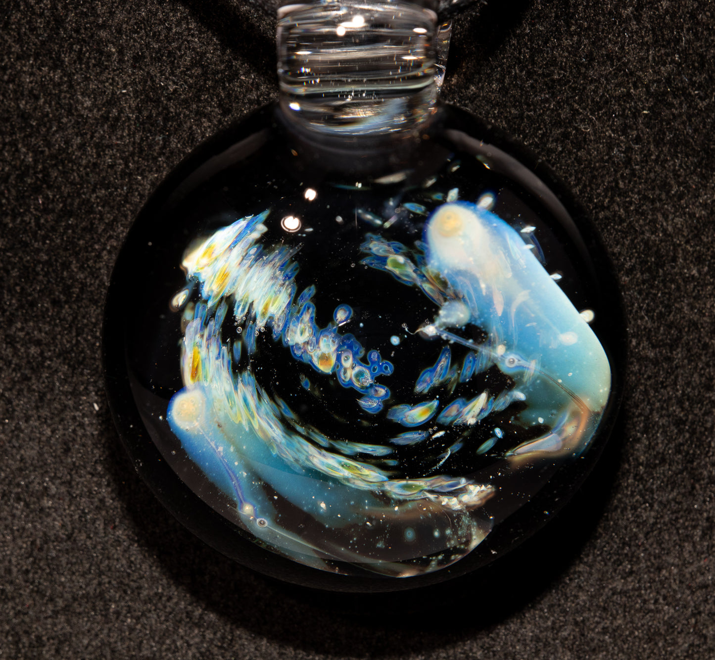 Cosmic Comet Glass Pendant | Space Jewelry | Handmade Galaxy Necklace | Celestial Art Glass | Astronomer Gifts