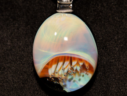 Silvered Glass Jellyfish | Handcrafted Glass Pendant | Ocean Life Necklace | Diving Jewelry | Underwater Light