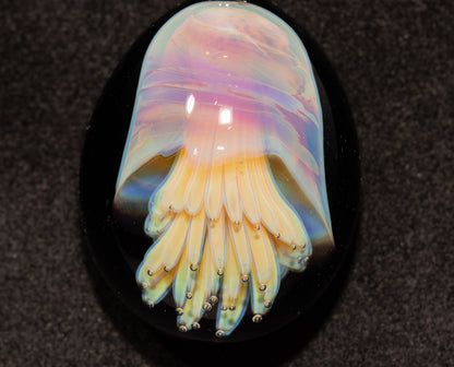 Artisan Jellyfish Pendant | Ocean-Inspired Glass Necklace | Handblown Glass Jewelry | Tropical Waters