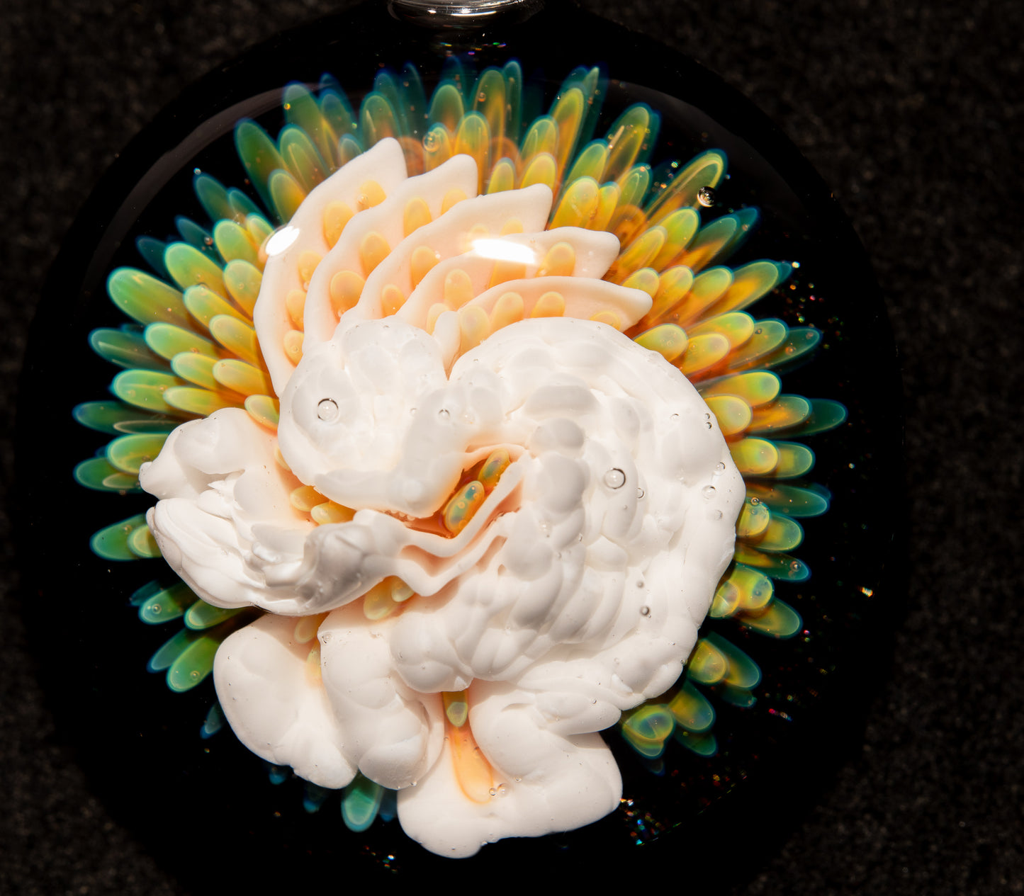 Kokopelli Pendant | Handblown Glass Jewelry | Tribal Spirit Design | Native American Inspired Art | Desert Flute Totem