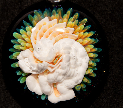 Kokopelli Pendant | Handblown Glass Jewelry | Tribal Spirit Design | Native American Inspired Art | Desert Flute Totem