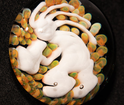 Kokopelli glass pendant | Native American inspired borosilicate jewelry | tribal style heady glass art | desert talisman flute spirit