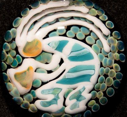 Kokopelli Glass Art Pendant | Tribal Boho Jewelry | Handcrafted Spirit Flute Talisman | Desert Vibes Necklace