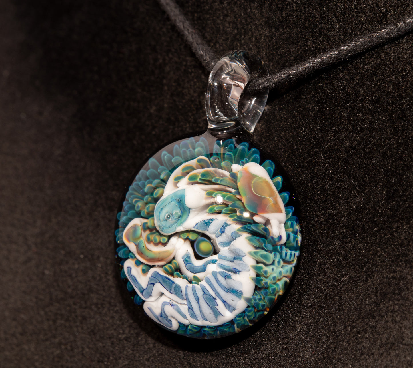 Borosilicate Kokopelli Pendant | Native Spirit Jewelry | Handblown Tribal Glass Art | Desert Music Symbol Gift