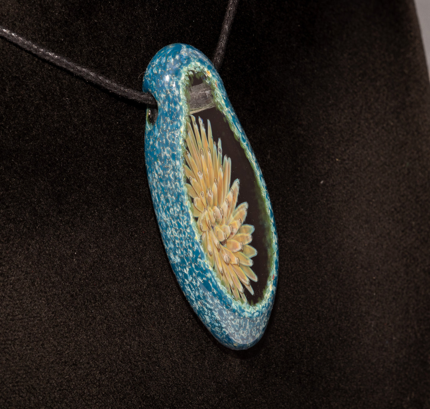 Geometric Blossom Pendant | Faceted Glass Sculpture | Forever in Bloom | Artisan Implosion Jewelry