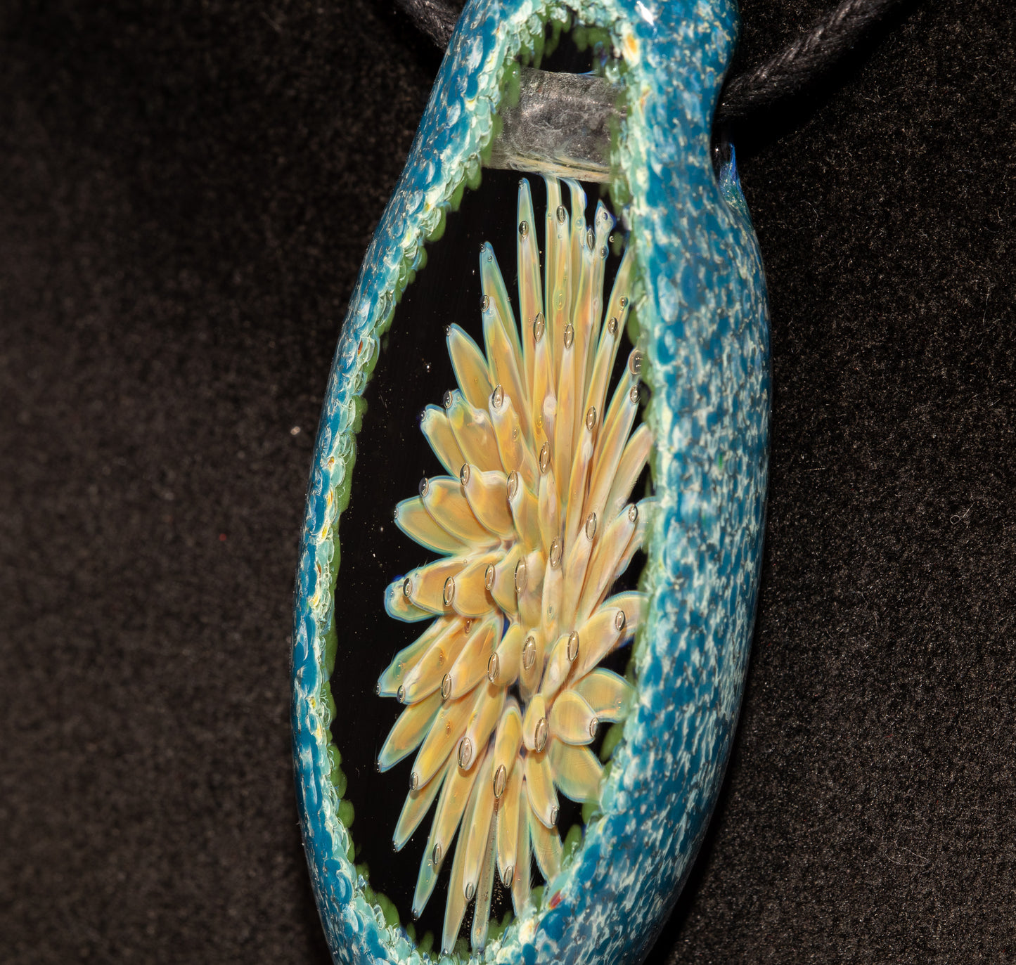 Geometric Blossom Pendant | Faceted Glass Sculpture | Forever in Bloom | Artisan Implosion Jewelry