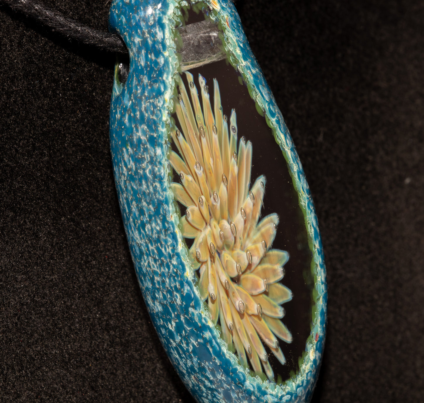 Geometric Blossom Pendant | Faceted Glass Sculpture | Forever in Bloom | Artisan Implosion Jewelry