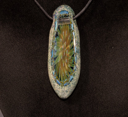 Fractal Bloom Pendant | Geometric Implosion Design | Faceted Glass Gem | Handmade Heady Jewelry Art