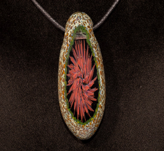 Crystalline Geometry Pendant | Faceted Borosilicate Art | Forever Frozen Light | Glass Implosion Necklace