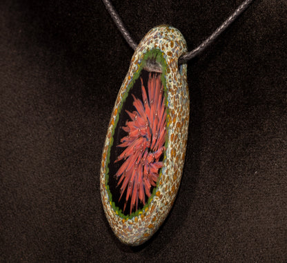 Crystalline Geometry Pendant | Faceted Borosilicate Art | Forever Frozen Light | Glass Implosion Necklace