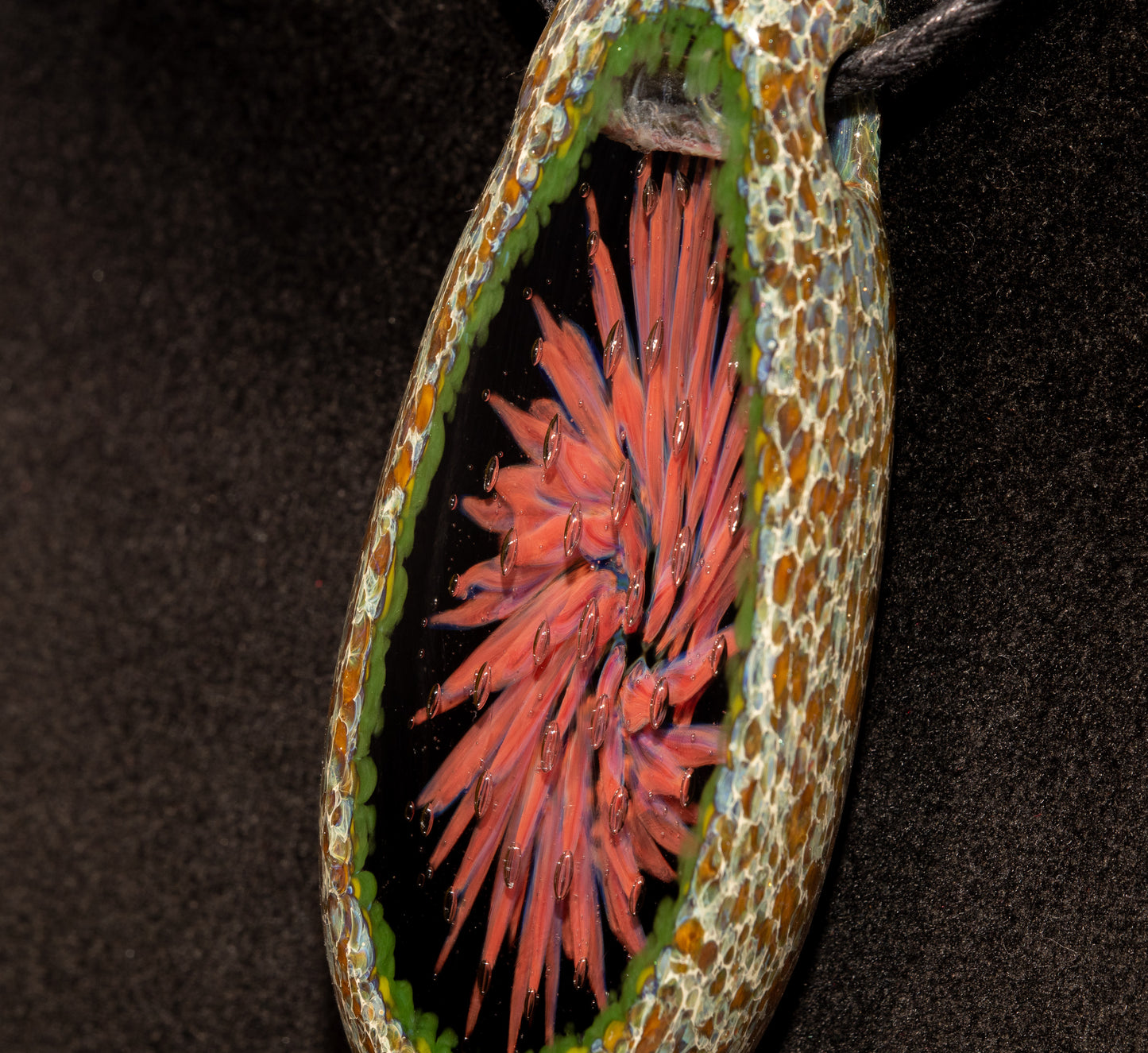Crystalline Geometry Pendant | Faceted Borosilicate Art | Forever Frozen Light | Glass Implosion Necklace