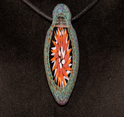 Fractal Starburst Pendant | Faceted Implosion Art | Eternal Geometry in Glass | Artisan Borosilicate Necklace