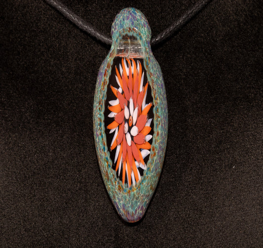 Fractal Starburst Pendant | Faceted Implosion Art | Eternal Geometry in Glass | Artisan Borosilicate Necklace